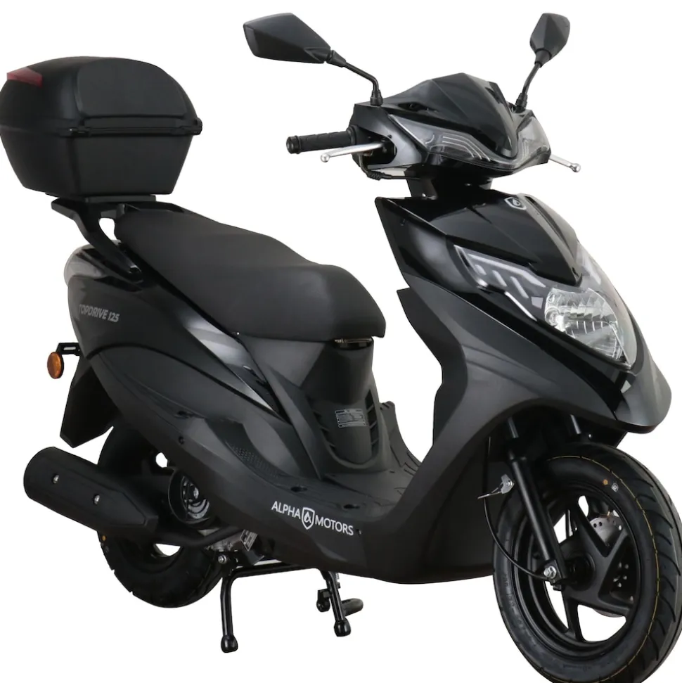 Alpha Motors Motorroller Topdrive 125 ccm 85 km/h EURO 5+ schwarz inkl. Topcase