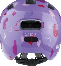 Alpina Kinder-Helm Ximo 2, purple hearts