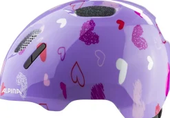 Alpina Kinder-Helm Ximo 2, purple hearts