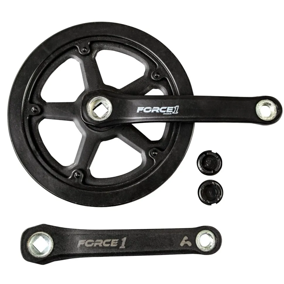 Amar Force 1 Kurbelgarnitur Fahrrad Kettenblatt 46 Zähne Fahrradkurbel 170 mm Kettenradgarnitur einfach Aluminium