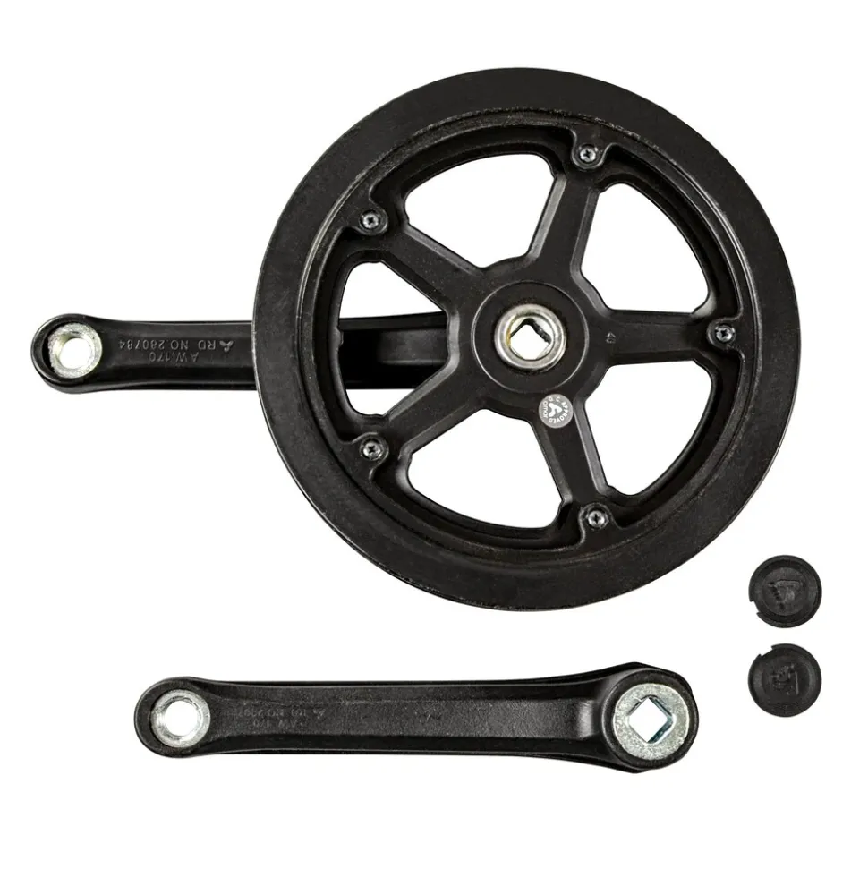 Amar Force 1 Kurbelgarnitur Fahrrad Kettenblatt 46 Zähne Fahrradkurbel 170 mm Kettenradgarnitur einfach Aluminium