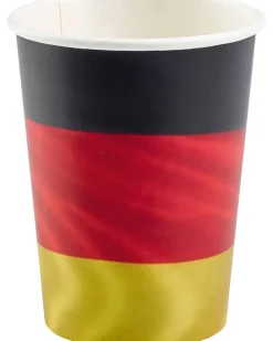 Amscan - Deutschland - Pappbecher (8er Set, 250ml) Fußballparty EM WM Grillparty