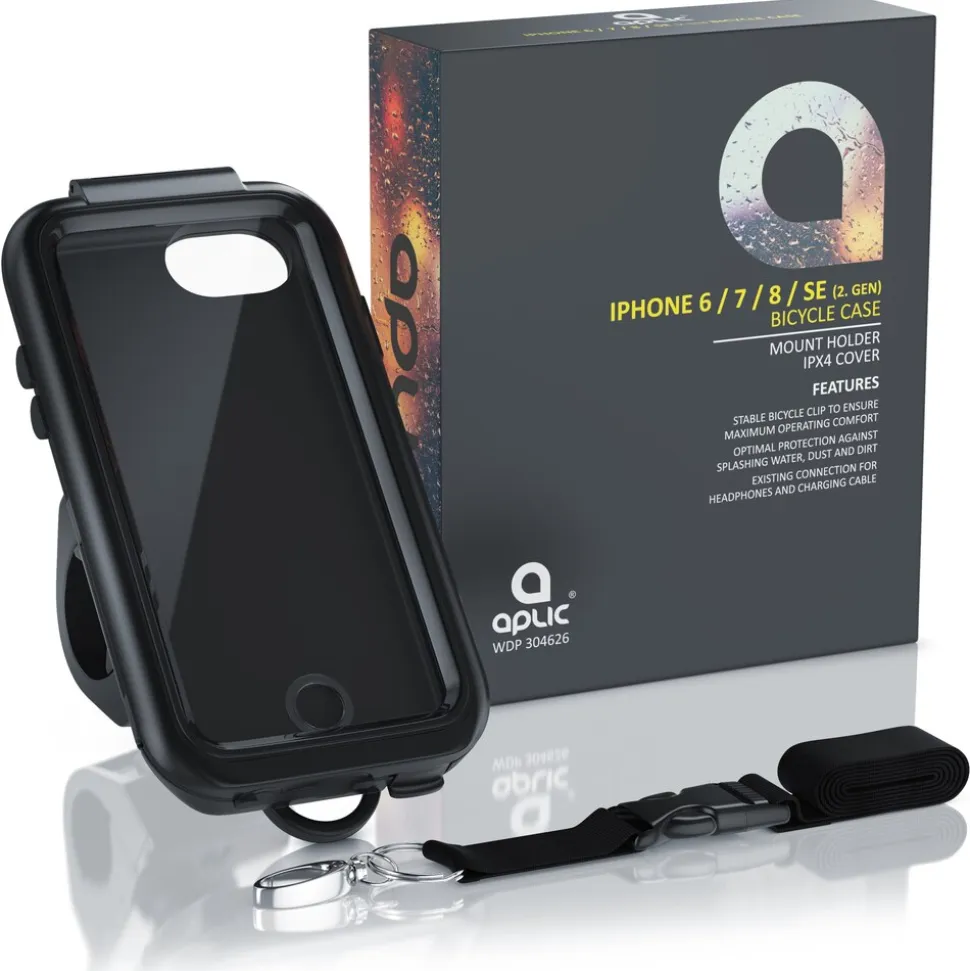 Aplic wasserabweisende Fahrradhalterung für Apple iPhone 6 / 7 für alle Fahrradtypen und Lenker