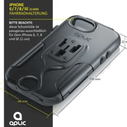 Aplic wasserabweisende Fahrradhalterung für Apple iPhone 6 / 7 für alle Fahrradtypen und Lenker