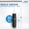ArtSport Boxsack 30kg gefüllt, Box Set mit Stahlkette & Karabinerhaken für Erwachsene Schwarz