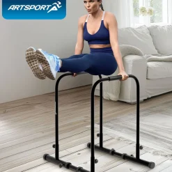 ArtSport Dip Barren - Dip Station bis 500 kg - Liegestützgriffe - verstellbar - Push Up Bar Schwarz