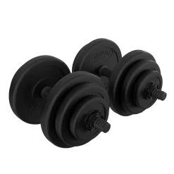 Artsport 2er Hantelset 20kg - Kurzhantel Set mit 2 Kurzhanteln, 12 Gewichte – Rutschfeste Griffe