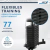 ArtSport Kraftstation ProfiGym 3000 mit 14 Gewichten, 77 kg - Bizeps, Lattzug, Butterfly - Schwarz
