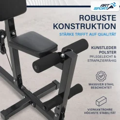 ArtSport Kraftstation ProfiGym 2000 Set mit Latzugstange, Butterflystange & Seilzug – 40kg Gewichte