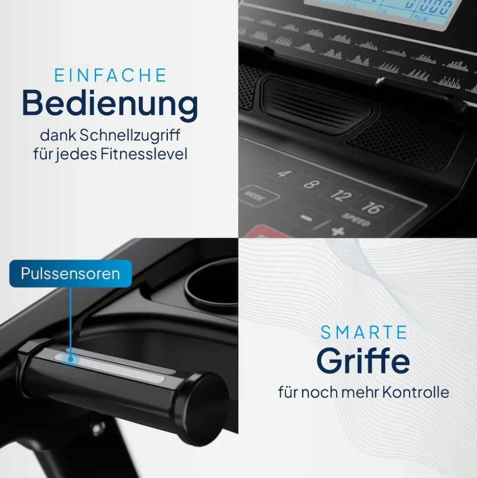 ArtSport Laufband Speedrunner 6000, 20 km/h elektrisch, klappbar mit App & MP3 – Schwarz