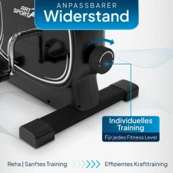 ArtSport Pedaltrainer Sportivo - leiser Heimtrainer, Fitnessgerät, Senioren, Armtrainer