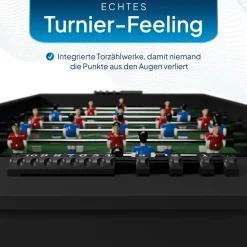 Artsport Tischkicker ProKick - MDF-Kickertisch mit Torzähler & Anti-Rutsch-Griffen – Schwarz