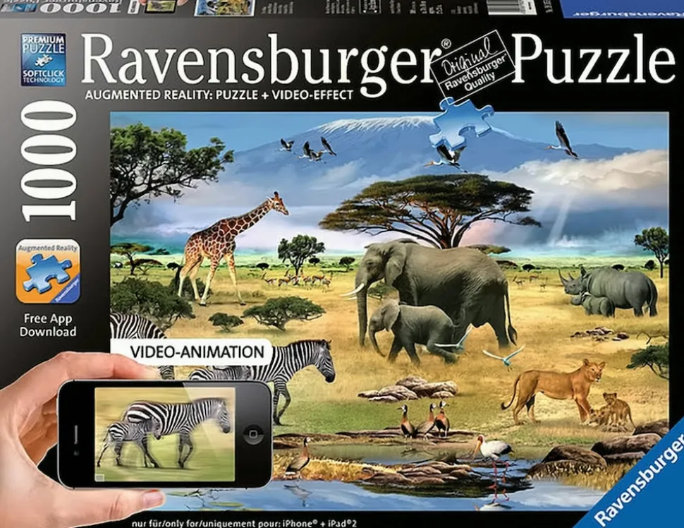 Augmented Reality Puzzle - Tiere Afrikas, 1000 Teile