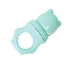 Baby Care Fruchtsauger 2 in 1, Beißring, Beikostsauger, Fütterhilfe, Schutzkappe türkis