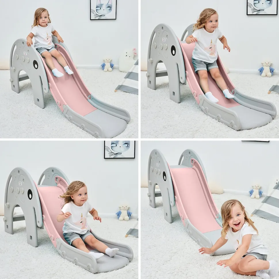 Baby Vivo Kinderrutsche / Rutsche - Elefant in Pink/Grau