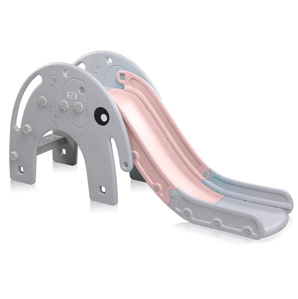 Baby Vivo Kinderrutsche / Rutsche - Elefant in Pink/Grau