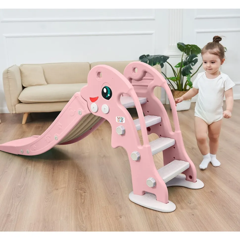 Baby Vivo Kinderrutsche / Rutsche - Delfin in Rosa