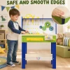 Baby Vivo Spielwerkbank / Werkbank für Kinder aus Holz - Luigi mit drehbaren Zahnrädern und 29 Teilen Zubehör