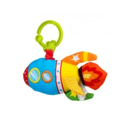 Bali Bazoo Baby Spieluhr Rakete 88748, C-Ring, Einschlafhilfe, Aufzieh-Spieluhr bunt