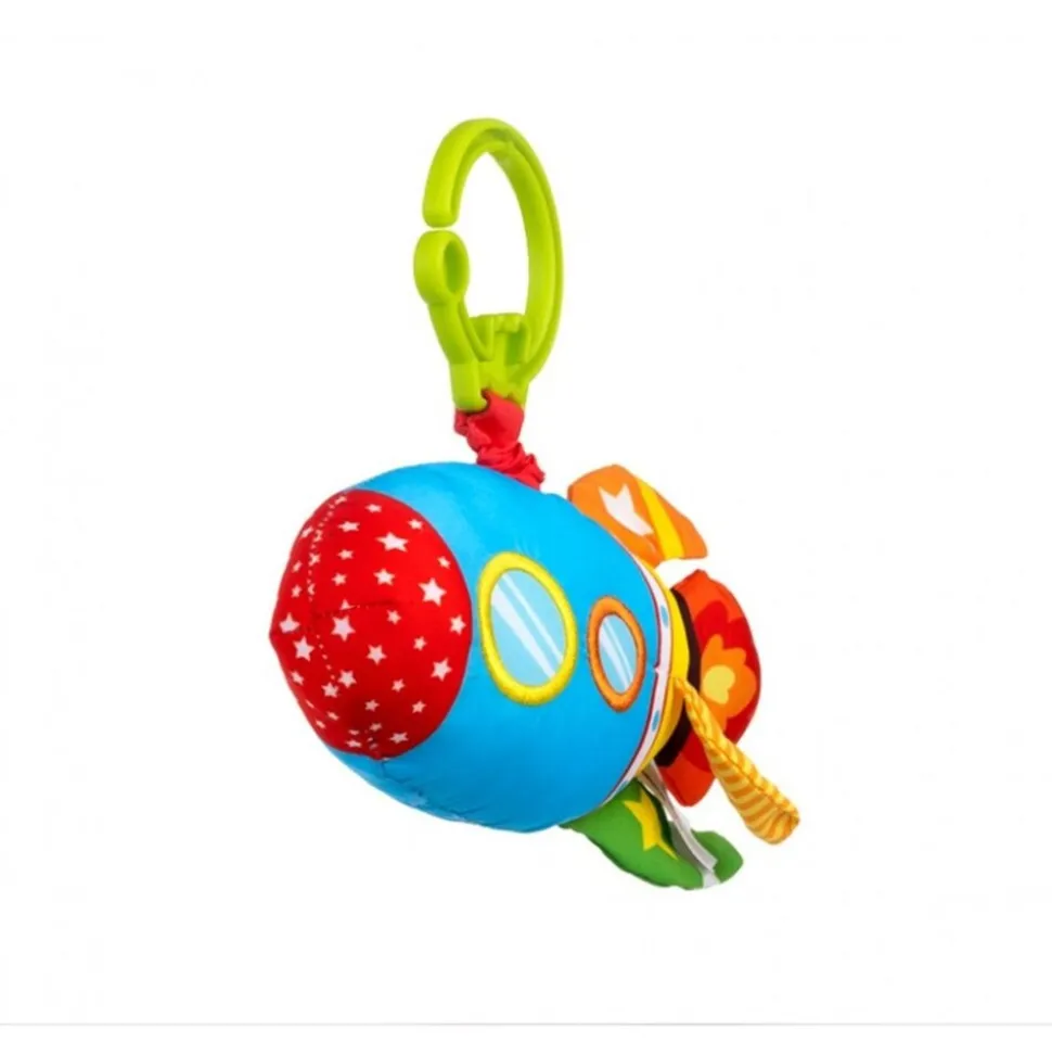 Bali Bazoo Baby Spieluhr Rakete 88748, C-Ring, Einschlafhilfe, Aufzieh-Spieluhr bunt