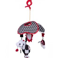 Bali Bazoo Mobile 80421 aus Stoff, 4 Hängespielzeuge, Reisemobile ab Geburt rot