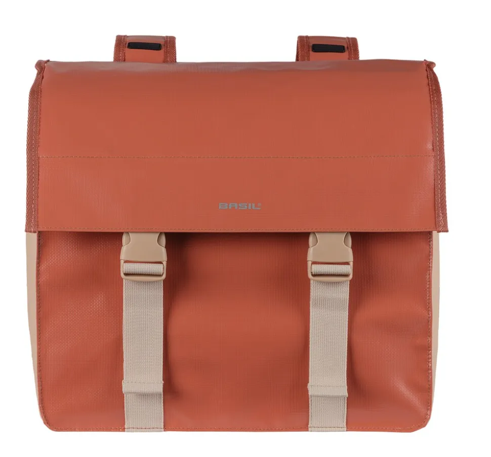 BASIL Doppelpacktasche "Urban Load", terra red/rose