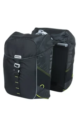 BASIL Fahrrad - Doppeltasche "Miles MIK 2.0", schwarz/lime