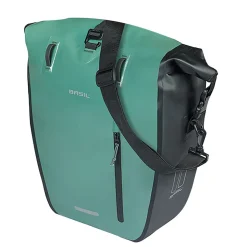 BASIL Fahrrad-Einzelpacktasche Rivo M MIK Hooks, silbergrün