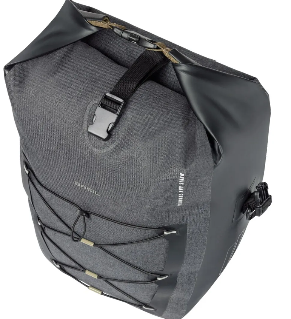 BASIL Fahrrad- Einzeltasche Navigator Storm L, grau