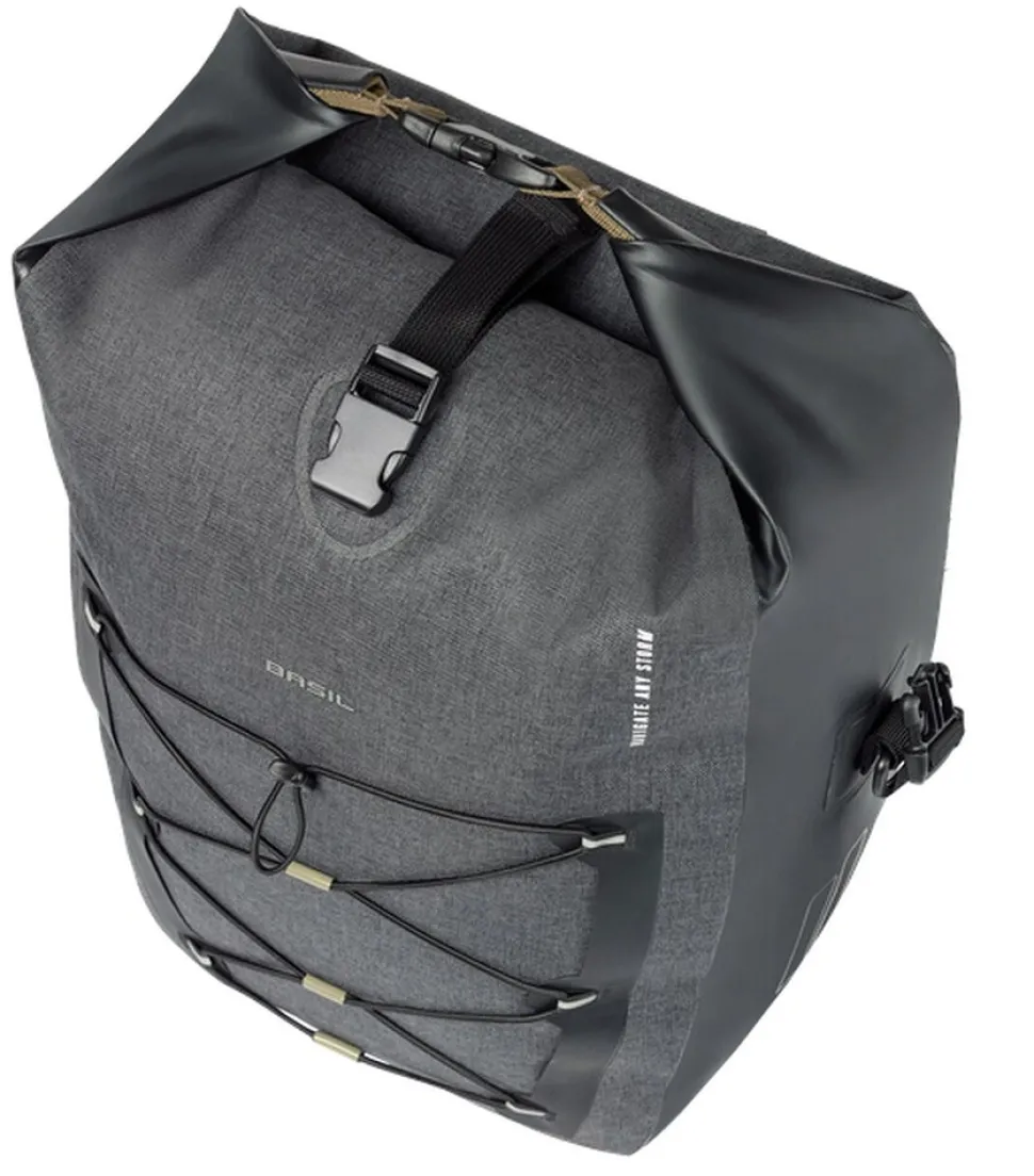 BASIL Gepäckträger-Tasche "Navigator Storm MIK Studs L", grau