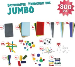 Bastelkoffer Jumbo blau, Faltschachtel