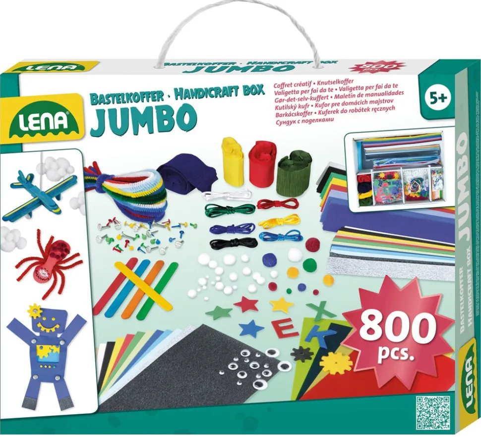 Bastelkoffer Jumbo blau, Faltschachtel