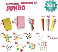Bastelkoffer Jumbo pink, Faltschachtel