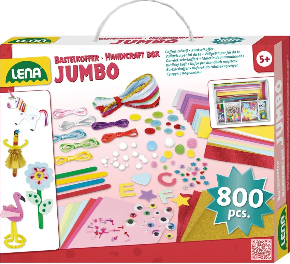 Bastelkoffer Jumbo pink, Faltschachtel