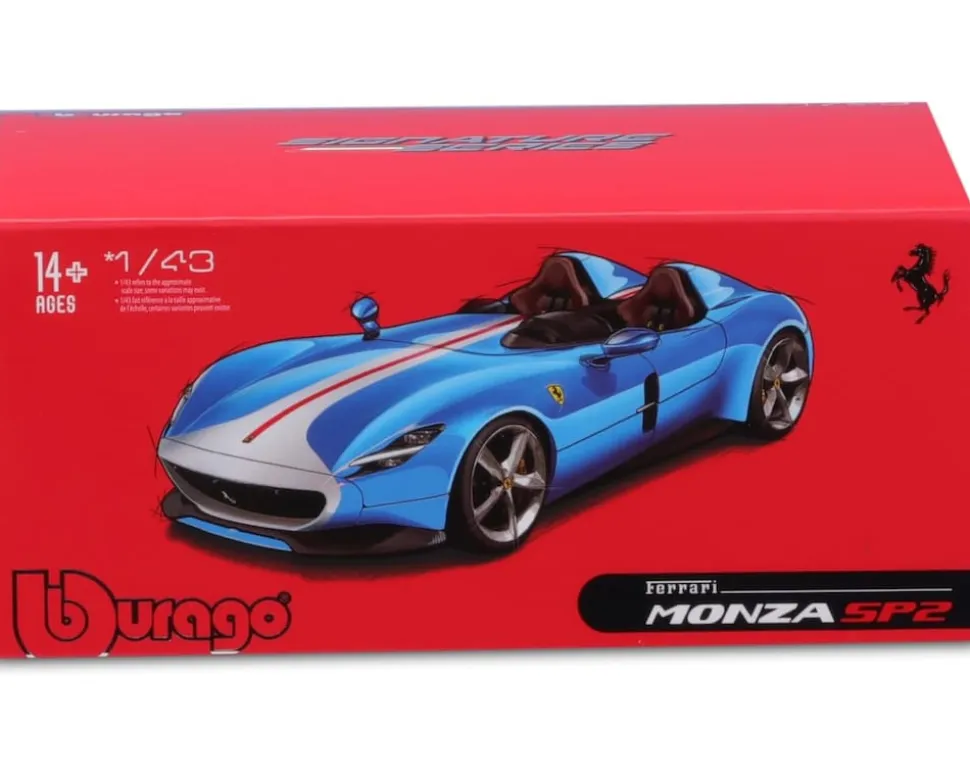 Bburago 18-36913 - Modellauto - Ferrari Monza SP2 (blau, Maßstab 1:43) Modell Auto