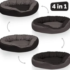 BedDog® Hundebett SUNNY 4in1 oder einfarbig, waschbar, mit Rand, Hundekissen