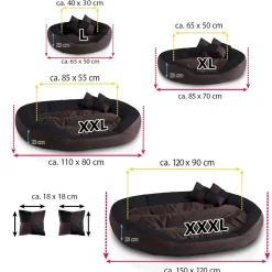 BedDog 4in1 Hundebett SABA großes Hundekörbchen abwischbar Hundekissen
