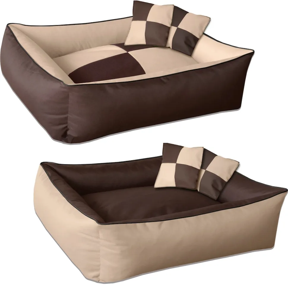 BedDog 2in1 Hundebett waschbar Hundekissen mit Rand Hundesofa