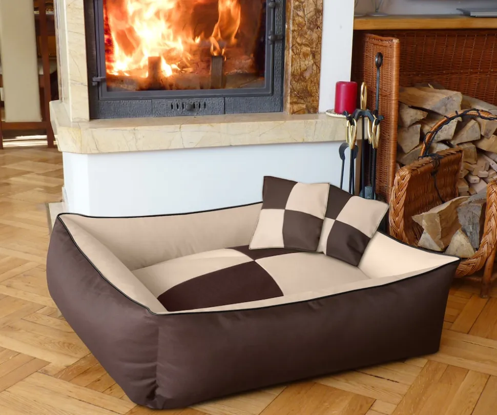 BedDog 2in1 Hundebett waschbar Hundekissen mit Rand Hundesofa