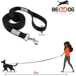 BedDog TYSON Trainingsleine mit Aufbewahrungsbeutel und Handschlaufe
