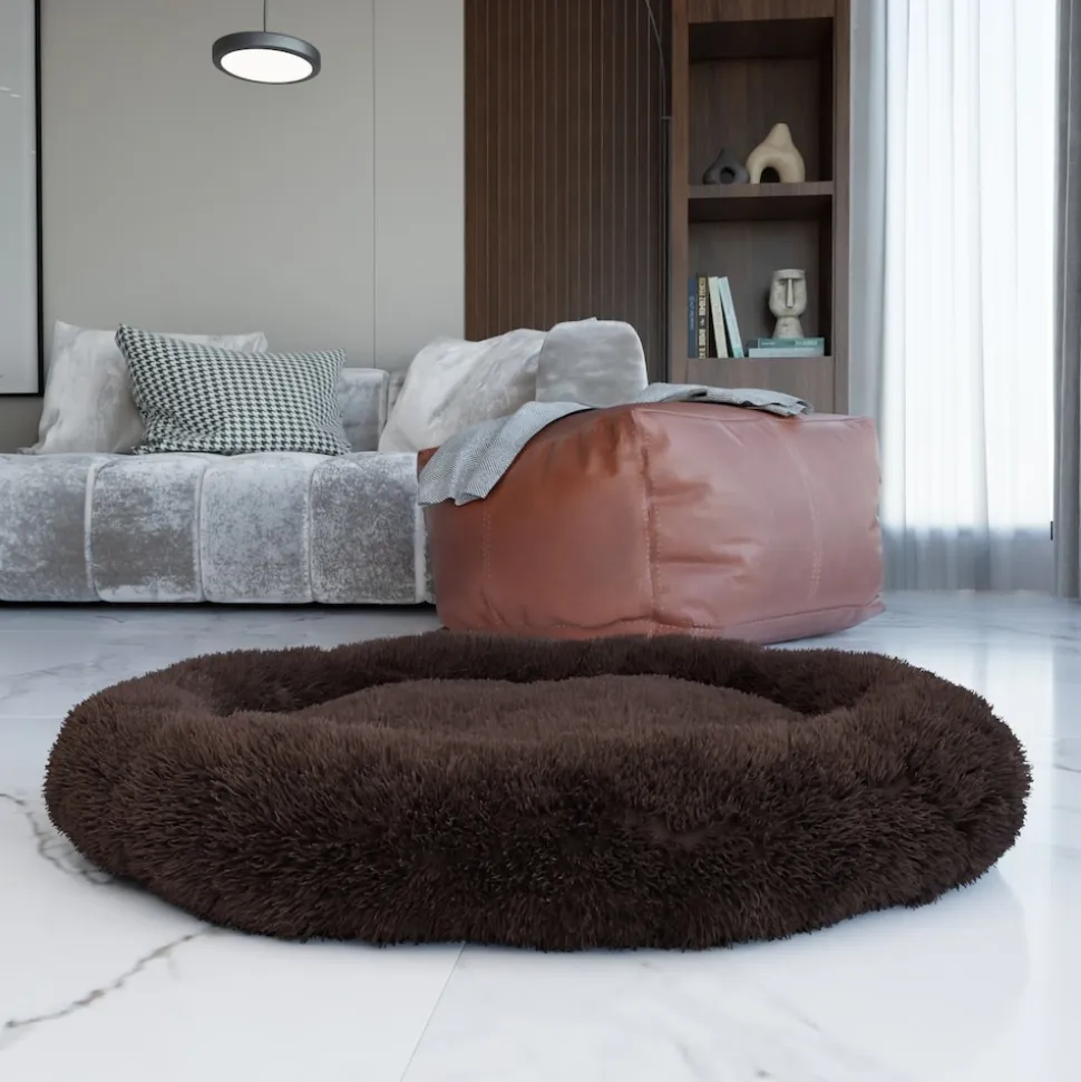 BENNO® Hundebett BALU Donut 70x70x16 cm, waschbar, rutschfest, Polyester, Polypropylen-Füllung, inkl. Kauknochen