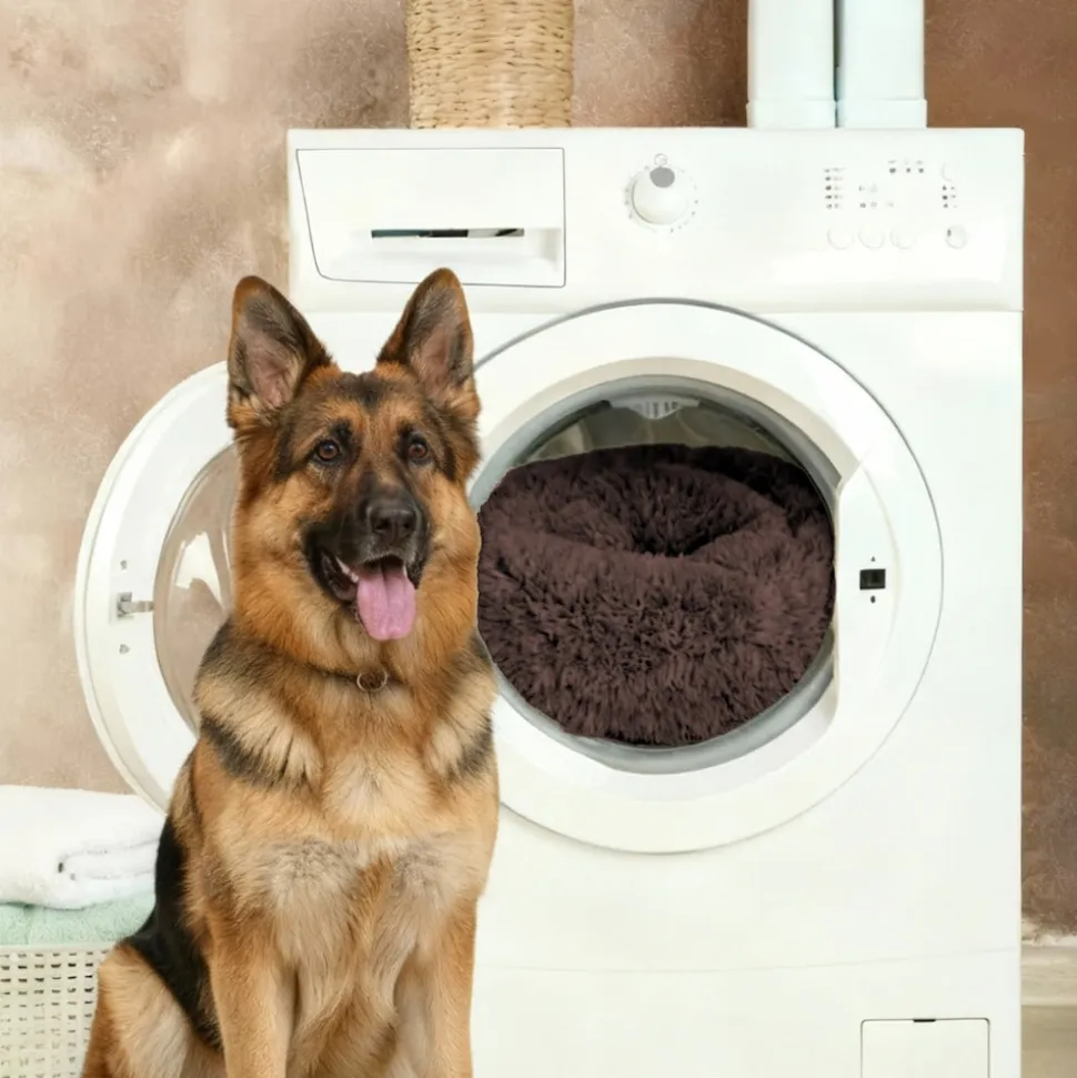 BENNO® Hundebett BALU Donut 70x70x16 cm, waschbar, rutschfest, Polyester, Polypropylen-Füllung, inkl. Kauknochen