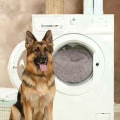 BENNO® Hundebett BALU Donut 60x60x16 cm, waschbar, rutschfest, Polyester, Polypropylen-Füllung, inkl. Kauknochen