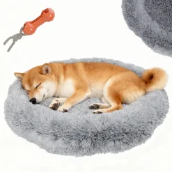 BENNO® Hundebett BALU Donut 60x60x16 cm, waschbar, rutschfest, Polyester, Polypropylen-Füllung, inkl. Kauknochen