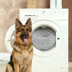 BENNO® Hundebett BALU Donut 60x60x16 cm, waschbar, rutschfest, Polyester, Polypropylen-Füllung, inkl. Kauknochen
