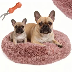 BENNO® Hundebett BALU Donut 50x50x16 cm, waschbar, rutschfest, Polyester, Polypropylen-Füllung, inkl. Kauknochen