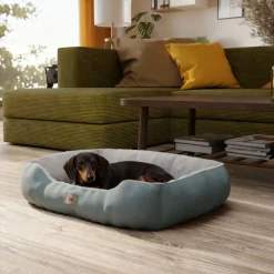BENNO® Hundebett SAMMY 65x50x16 cm, quadratisch, Polyester, rutschfest, inkl. Kauknochen