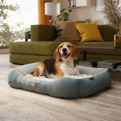 BENNO® Hundebett SAMMY 80x65x17 cm, quadratisch, Polyester, rutschfest, inkl. Kauknochen