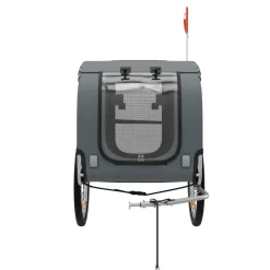 BENNO® Hundefahrradanhänger LUNA Kleintierfahrradanhänger Buggy faltbar, grau