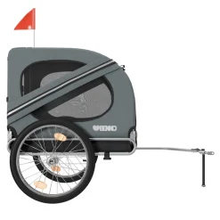 BENNO® Hundefahrradanhänger LUNA Kleintierfahrradanhänger Buggy faltbar, grau